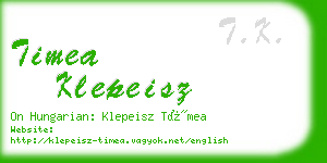 timea klepeisz business card